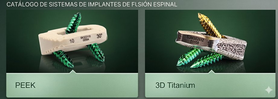 ALIF Stand-Alone PEEK y Titanio 3D